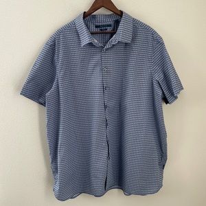 Perry Ellis Mens Short Sleeve Button Up Casual Shirt - 3X